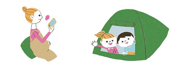 遊んでいる画像